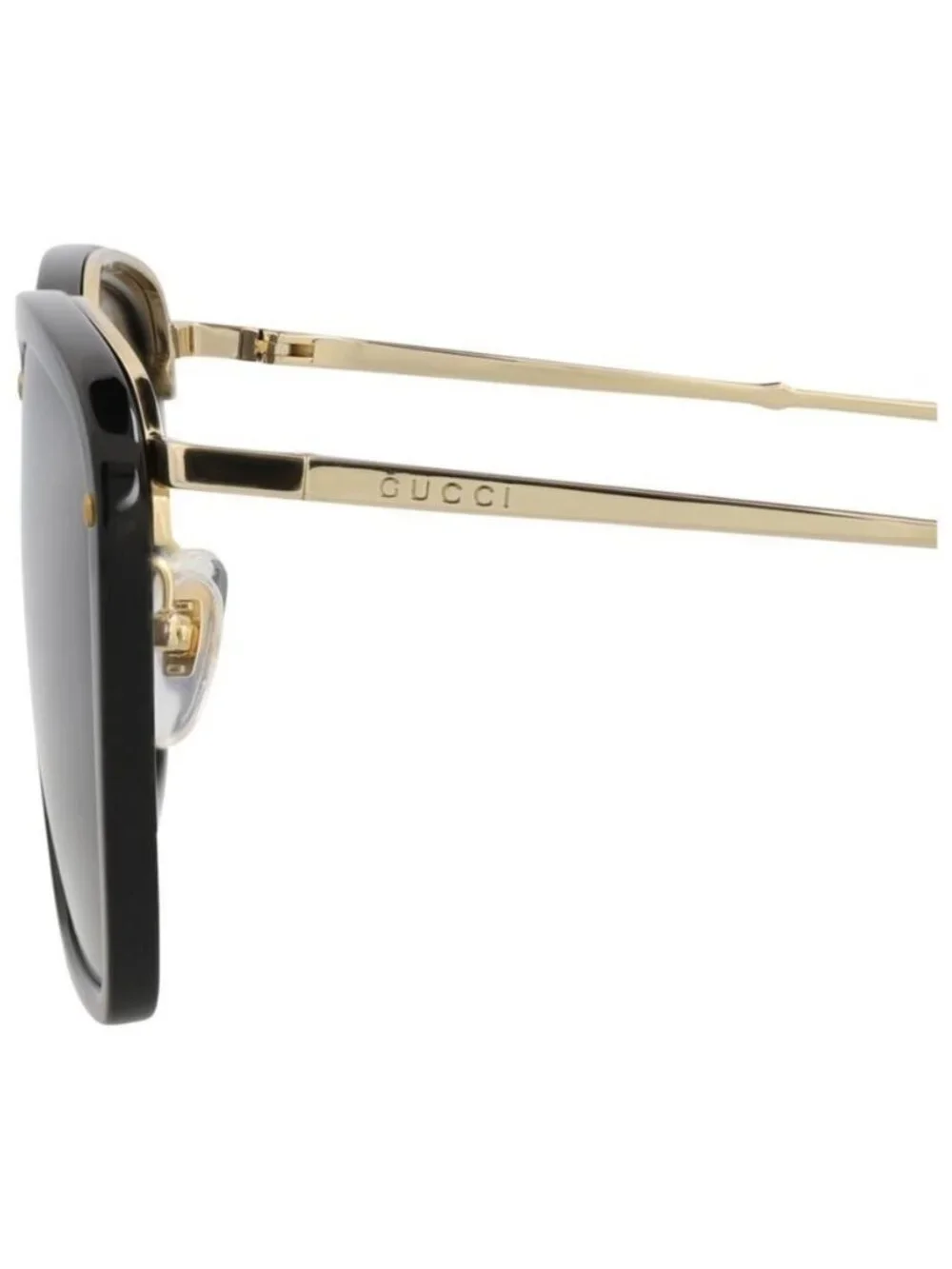New Gucci Mens Square/Rectangle Black Gold Grey Fashion Designer Sunglasses